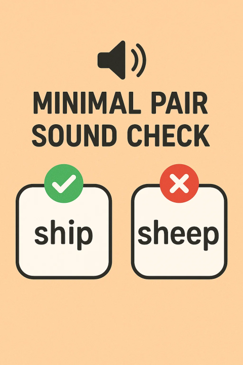Similar Sound Check Game (Minimal Pairs Listening Practice)